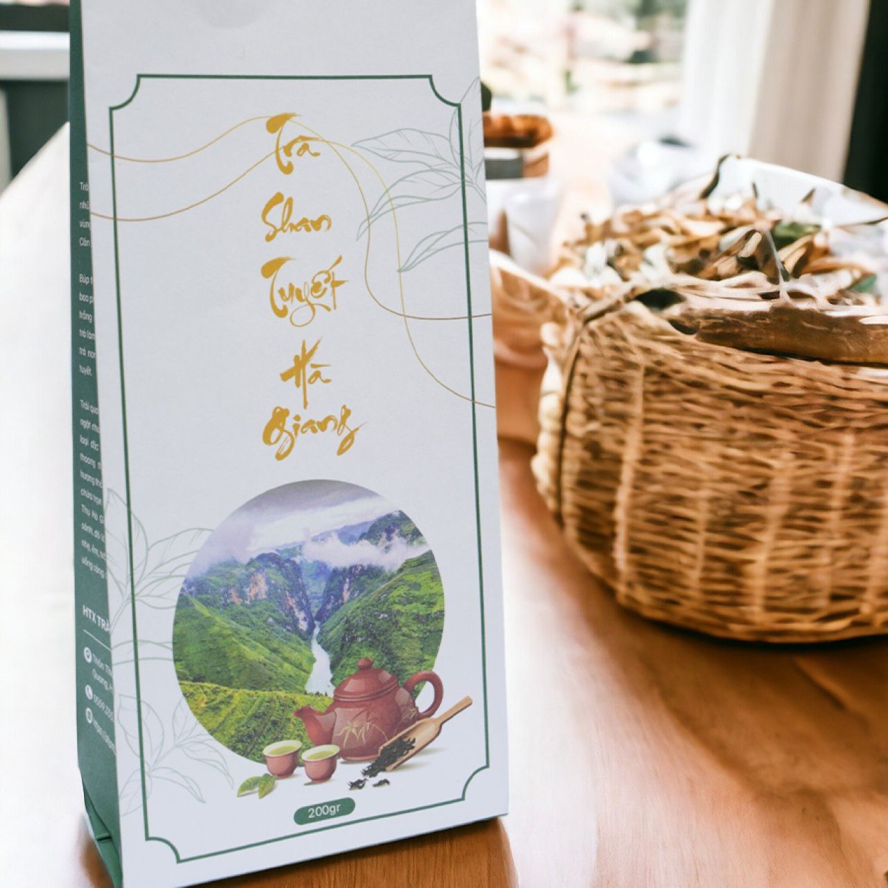 Trà Shan tuyết Hà giang - lục trà shan tuyết 1 búp 2-3 lá (200gr)